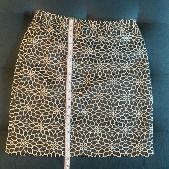 🎄Ann Taylor Petite Floral Pattern Embroidered Skirt - Picture 8 of 8
